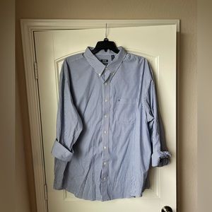 Striped blue Mens Izod dress shirt
